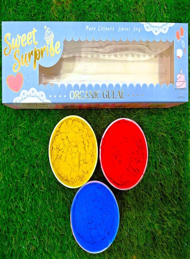 Niku Herbal Organic Holi Gulal Colour | Aroma of 3 Different Blueberry Cheesecake, red Velvet, banoffee Pie gulal| Non Toxic, Soft Skin Friendly | Pack of 3-75gm *3 | Holi Gift Pack - Image 3